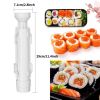 1pc Sushi Maker Set - Quick and Easy DIY Rice Mold Bazooka Roller Kit with Vegetable and Meat Rolling Tool - Black