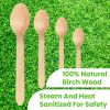 Disposable Wooden Cutlery Spoons, Compostable and Earth Friendly, 6.25 Inch Length - Pack of 100 Spoons - Natural