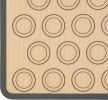 2-pack of non-stick silicone baking mats with macaron cookie template for easy and reliable baking - 2pcs