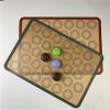 2-pack of non-stick silicone baking mats with macaron cookie template for easy and reliable baking - 2pcs