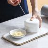 Durable Manual Garlic Mincer, Hand Held Pull Food Chopper - White