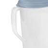 4 Pack 1 Gallon Pitcher, Clear Plastic, Flip-top Spout, Light Blue - 4 Pack