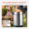 Stainless Steel Stockpot, 84 Quart Large Cooking Pots, Cookware Sauce Pot with Basket, Lid, and Handle, Heavy Duty Commercial Grade Stock Pot,