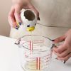 2Pcs Egg Separator Egg Yolk White Separator, Ceramic Creative Cute Cartoon Style Egg Filter Splitter Opeaner Automatic Separation Kitchen Cooking