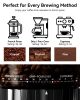 Coffee Grinder with Anti Static, Burr Coffee Bean Grinder for Home Use with 48 Precise Grind Settings, Detachable Funnel Stand for