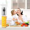 100ML Glass Bowl BBQ Olive Oil Spray Diffuser For Kitchen Dispenser Bottle Squirt Container Vinegar Soy Sauce Fuel Injection Pot - Silver