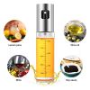 100ML Glass Bowl BBQ Olive Oil Spray Diffuser For Kitchen Dispenser Bottle Squirt Container Vinegar Soy Sauce Fuel Injection Pot - Silver
