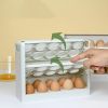 Refrigerator Egg Storage Box, Side Door Multi-layer Egg Tray For Refrigerator, Anti-fall Egg Tray, Kitchen Egg Rack - White