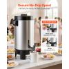 Commercial Coffee Urn, 40 Cup 203oz Hot Beverage Dispenser with Dripless Faucet, 1090W Quick-Brewing Coffee Maker, Automatic Temperature Control,