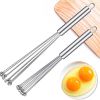 1pc Stainless Steel Egg Whisk Manual Whisk Whisk Set Kitchen Whisk For Cooking, Mixing, Beating, Stirring - 10 Inches