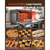 Commercial Convection Oven, 4.24 cu.ft Countertop Oven for Full-Size Pans, Electric Convection Ovens with 4 Racks, 360° Hot Air Circulation, for