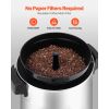 Commercial Coffee Urn, 40 Cup 203oz Hot Beverage Dispenser with Dripless Faucet, 1090W Quick-Brewing Coffee Maker, Automatic Temperature Control,