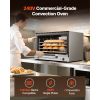 Commercial Convection Oven, 4.24 cu.ft Countertop Oven for Full-Size Pans, Electric Convection Ovens with 4 Racks, 360° Hot Air Circulation, for