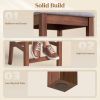 Counter Height Bar Stools with Padded Seat, High Back Kitchen Chairs Set of 2 for Dining Room, Gray and Dark Brown