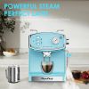 20 Bar Espresso Machine for home- Professional Compact Espresso Maker with Milk Frother Steam Wand, Pressure Gauge & 54oz Large Water Tank, Low