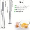 1pc Stainless Steel Egg Whisk Manual Whisk Whisk Set Kitchen Whisk For Cooking, Mixing, Beating, Stirring - 12 Inches