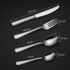 16-Piece Luxury Premium Silverware Dinnerware Tableware Set for Home - Stainless Steel Flatware Service for 4 with Forks, Knives, Spoons, and