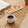 40-piece gold and silver cutlery set, 8-person stainless steel cutlery set, food-grade knives, forks and spoons. - 40-piece set