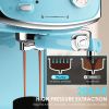 20 Bar Espresso Machine for home- Professional Compact Espresso Maker with Milk Frother Steam Wand, Pressure Gauge & 54oz Large Water Tank, Low