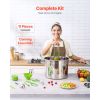 Canning Supplies Starter Kit, 11 Pieces Stainless Steel Water Bath Canning Kit for Beginners, Canning Tools Set: Pot, Rack, Lid, Ladle, Funnel,