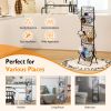 3-Tier Fruit Basket Stand with Adjustable Heights - Black