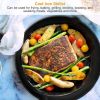 3Pcs Pre-Seasoned Cast Iron Skillet Set 6/8/10in Non-Stick Oven Safe Cookware Heat-Resistant Frying Pan - as pic