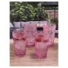Paisley Acrylic Glasses Drinking Set of 4 Hi Ball (17oz), Plastic Drinking Glasses, BPA Free Cocktail Glasses, Drinkware Set, Drinking Water