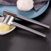 Kitchen Garlic Press with Soft, Easy to Squeeze Ergonomic Handle - Garlic Mincer Tool with Sturdy Design Extracts More Garlic Paste - Silver