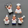 6pcs, Cute Cartoon Chef Refrigerator Magnets - 3D Magnetic Stickers for Kitchen Decoration and Home Decor - 6pcs
