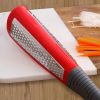 1pc Handheld Multi-purpose Cheese Grater, Chocolate Cheese Scraper, Stainless Steel Vegetable Double-sided Grater, Kitchen Tool - Red