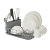 (2 pack)Low Profile Metal Stacking Dish Drying Rack, Charcoal Gray - 1 Pack