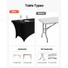 10 Pack Table Cloth for 6FT Rectangular Fitted Events, Wrinkle-Resistant Stretch Black Table Covers, Washable Spandex Tablecloth Protector, for