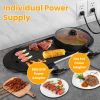 2 in 1 Electric Hot Pot with BBQ Grill Cooker 2200W Smokeless Non-Stick Korean BBQ Grill Shabu Hot Pot with Independent Temperature Control 5 Gears