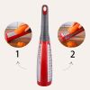 1pc Handheld Multi-purpose Cheese Grater, Chocolate Cheese Scraper, Stainless Steel Vegetable Double-sided Grater, Kitchen Tool - Red