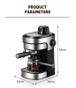 PSCM6910 Semiautomatic high-pressure steam integrated coffee machine Semiautomatic coffee machine espresso coffee extraction steam milk foaming -