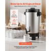 Commercial Coffee Urn, 40 Cup 203oz Hot Beverage Dispenser with Dripless Faucet, 1090W Quick-Brewing Coffee Maker, Automatic Temperature Control,