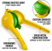 Metal 2-In-1 Lemon Lime Squeezer - Hand Juicer Lemon Squeezer - Yellow and green