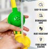 Metal 2-In-1 Lemon Lime Squeezer - Hand Juicer Lemon Squeezer - Yellow and green