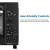 XL Toaster Oven, 34QT, 6-Slice Capacity, Black, 1500W, Bake Toast Broil - 1 Pack
