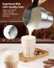 IAGREEA 8-in-1 Large Electric Milk Frother and Steamer, Detachable Frother Maker Machine, Auto Hot & Cold Foam, Easy Knob Control for Latte or Hot