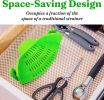 Kitchen Snap N Strain Pot Strainer and Pasta Strainer - Adjustable Silicone Clip On Strainer for Pots, Pans, and Bowls - green
