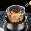 1pc Frying Strainer Basket Frying Net Hedge Noodle Spoon Frying Net Frying Basket Frying Leak Net French Fries Kitchen Foldable - 1pc Frying