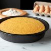 (3 pack) Nonstick Steel 9" x 9" Round Cake Pan, Dark Gray - 3 Pack
