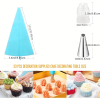 This 32-piece piping bag and nozzle set includes 24 royal icing nozzles, 2 reusable 12-inch piping bags, reusable icing bags and nozzles, and a