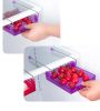 Refrigerator Pull out Bins - Hanging Retractable Fridge Shelf - Purple