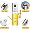100ML Glass Bowl BBQ Olive Oil Spray Diffuser For Kitchen Dispenser Bottle Squirt Container Vinegar Soy Sauce Fuel Injection Pot - Silver