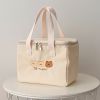 1pc Cartoon Cute Tote Bag, Insulated Lunch Bag, Lunch Box Bag - Bear And Rabbit