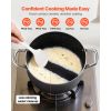 Aluminum Stock Pot, 8-Quart Nonstick Ceramic Coated Pot with Glass Lid, PFOA-Free, PFAS-Free, Compatible with Gas Stoves, Induction Cooktops,