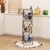 3-Tier Fruit Basket Stand with Adjustable Heights - Black