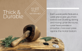 Olive Wood Rustic Mortar and Pestle Set - Handcrafted Wooden Spice Grinder, Herb Crusher and Guacamole Bowl - Medium. 4.5in diameter